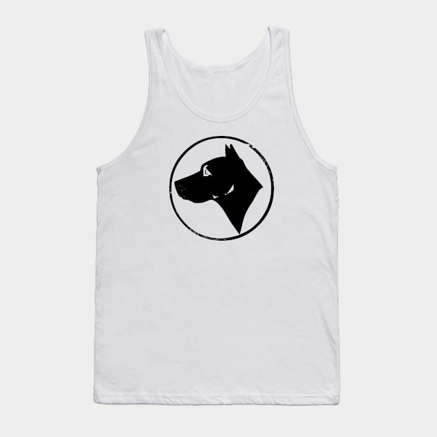 Dog Head in a Circle Tank Top by PsychicCat